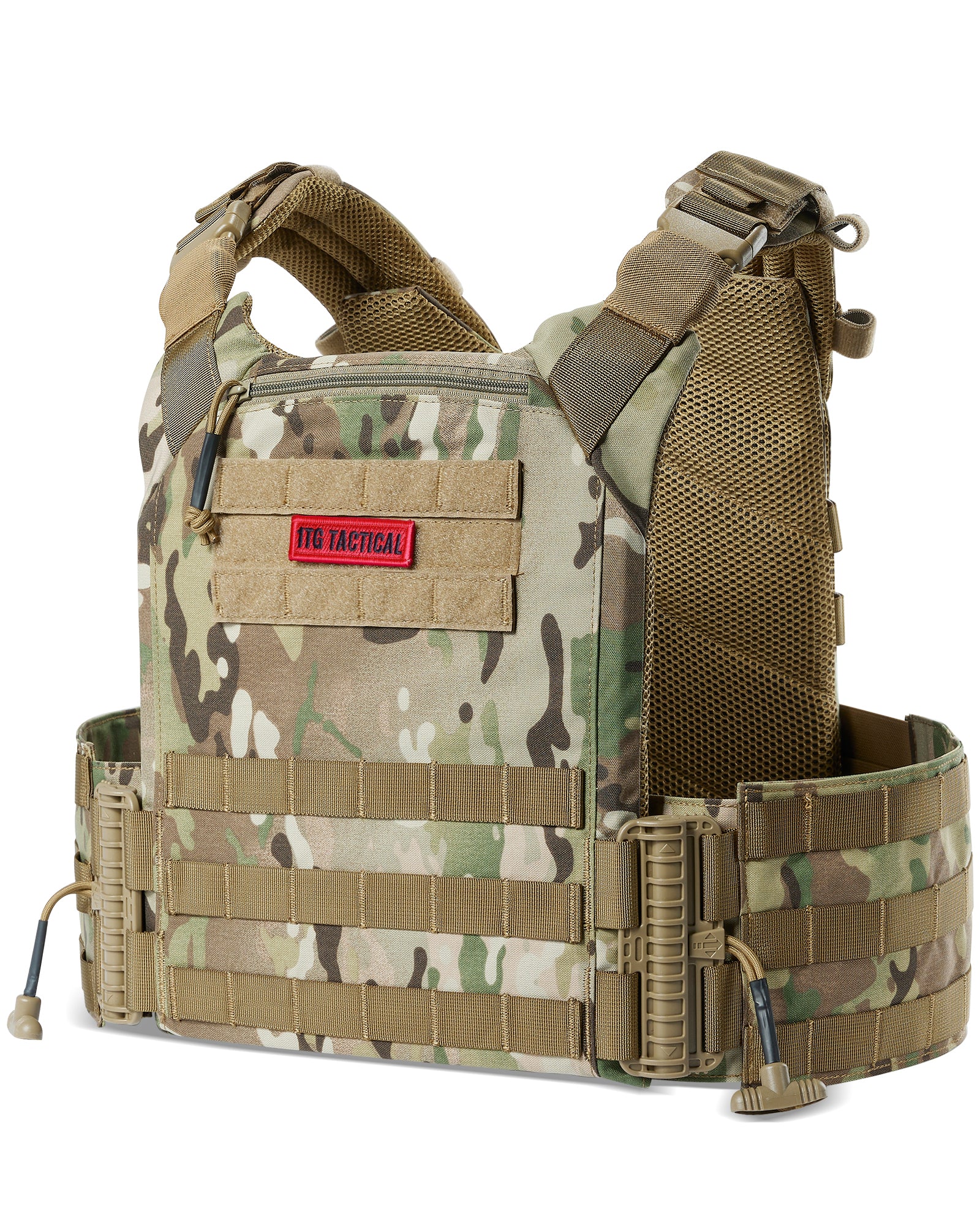 1TG Tactical Vest - Quick Release Adjustable MOLLE System